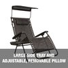 Snow Joe Bliss Hammocks Gravity Free Chair w Canopy , Drink Tray, Pillow GFC-435WJR